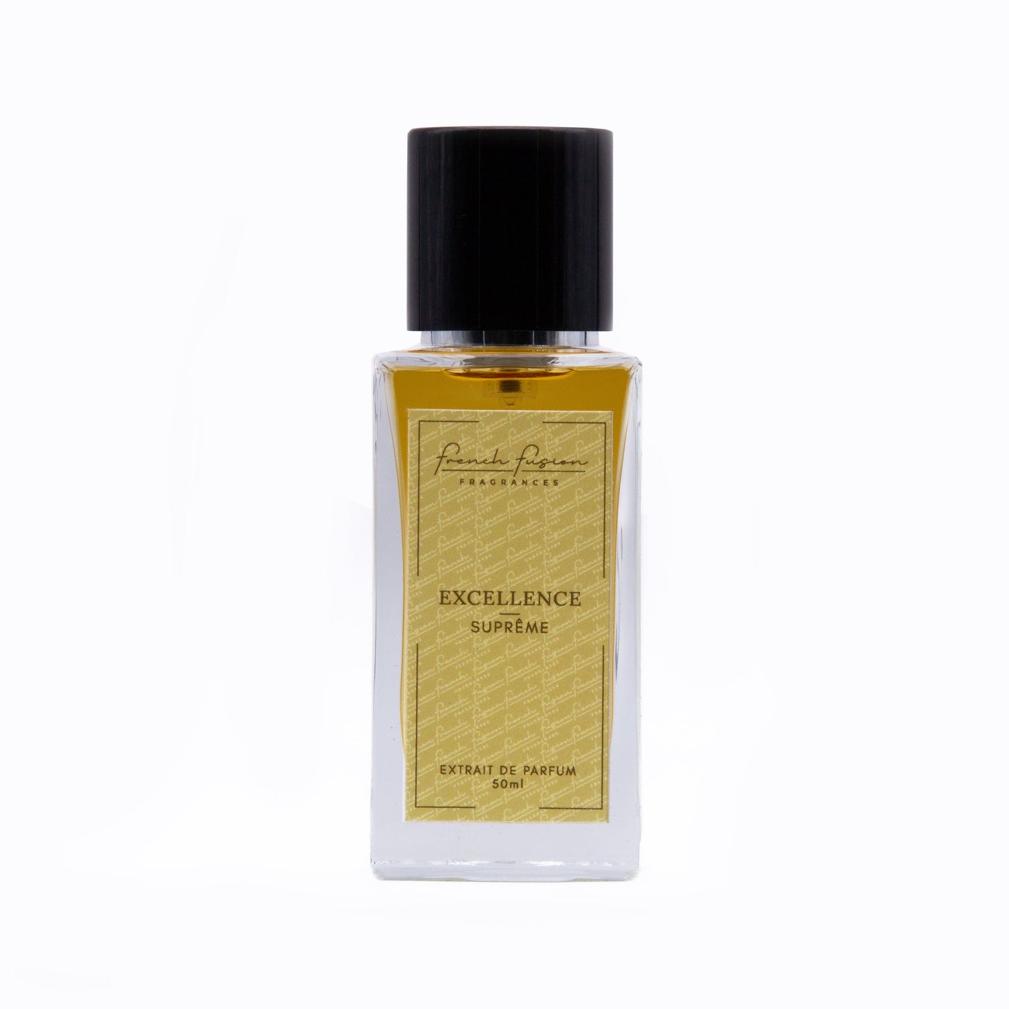 Excellence Suprême – parfum de luxe mixte, flacon face élégant bois et vanille