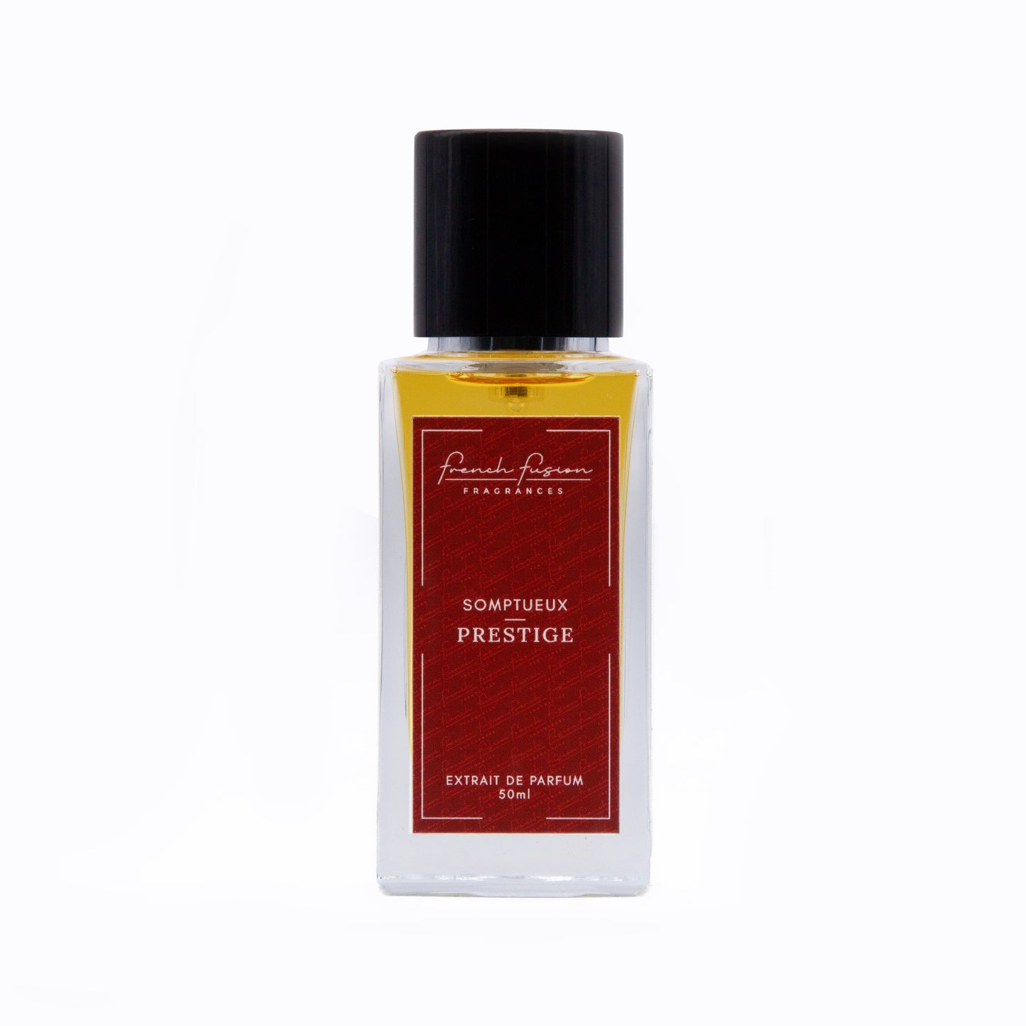 Somptueux Prestige – flacon face parfum de luxe masculin aux fruits rouges