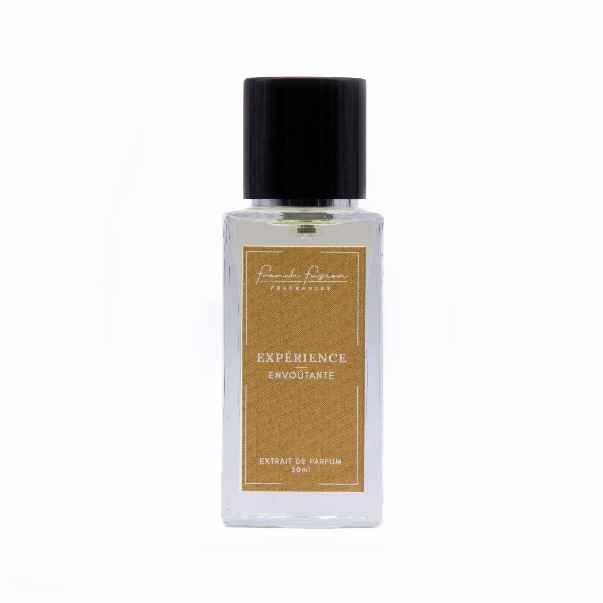 Expérience Envoûtante – flacon face parfum de luxe mixte vanillé et ambré