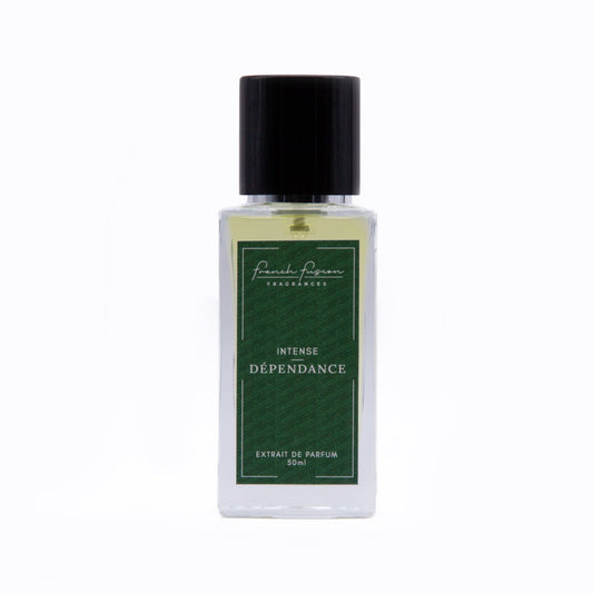 Intense Dépendance – parfum intense mixte, flacon face élégant au design luxe